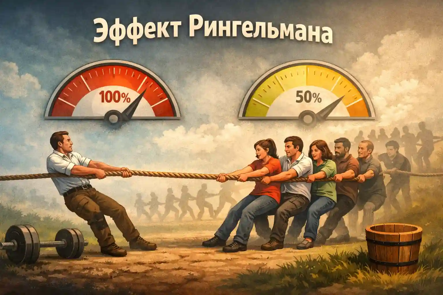 Эффект Рингельмана: почему в группе люди работают хуже